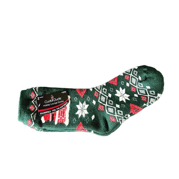 NEW Cuddl Duds Holiday Lounge Socks 3 Pack - Picture 1 of 6